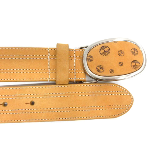 ティンバーランド Timberland レザー ベルト ベージュ 210603EE