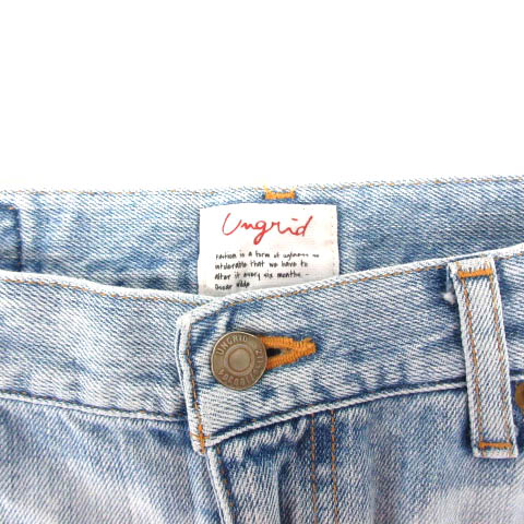 アングリッド Ungrid デニム スカート ロング カットオフ ダメージ加工 M インディゴ Oim レディース 016 ベクトルパーク