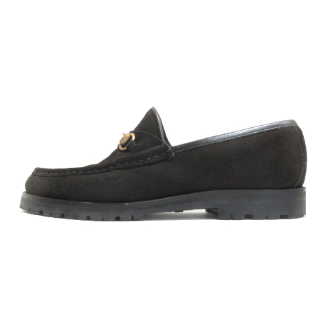 グッチ GUCCI 101 6105 ホースビット ローファー スエード レザー 