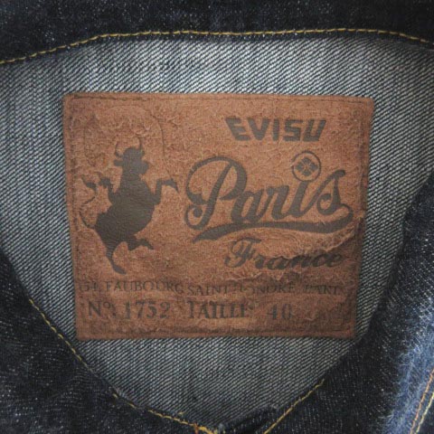 エヴィス EVISU 1752 赤カモメ 戎ペイント デニムジャケット G