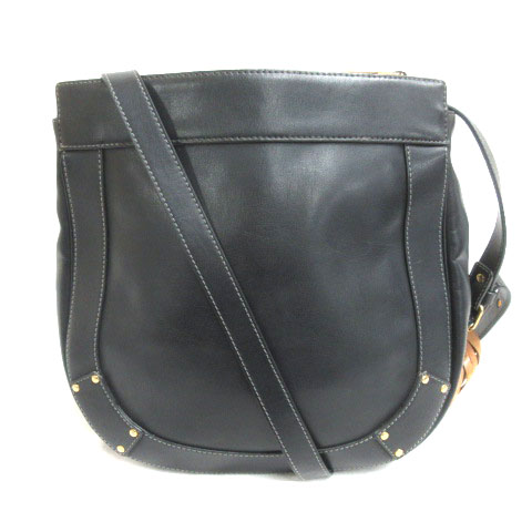 [美品] Chloeクロエ エデン タッセル ショルダーバッグ 黒 クロエ CHLOE エデン ショルダーバッグ レザー タッセル
