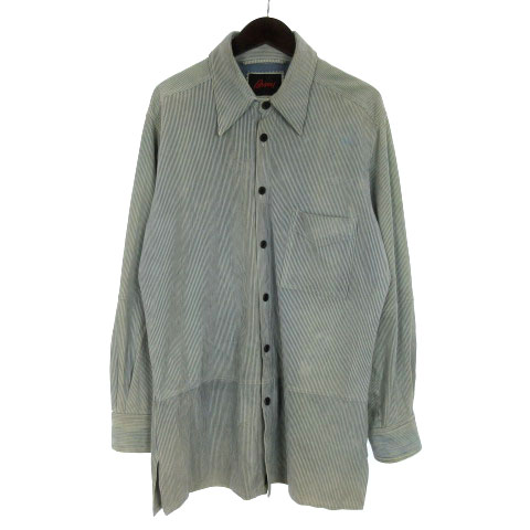 ブリオーニ Brioni スエード ストライプ シャツ 長袖 52 ブルー系 Ecr12 メンズ 016 ベクトルパーク ブリオーニ Brioni スエード ストライプ シャツ 長袖 52 ブルー系 Ecr12 メンズ 016 ベクトルパーク