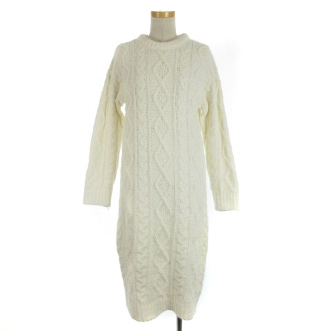 ジェラートピケ Gelato Pique ニット ワンピース 長袖 ルームウェア ホワイト 2114ee Ecr12 レディース 016 ベクトルパーク