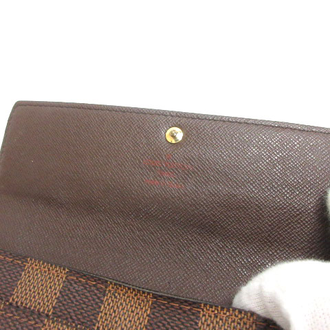 最も Louis ルイヴィトン Vuitton レディース ブラウン エベヌ ウォレット ロング 長財布 二つ折り サラ ポルトフォイユ ダミエ N 女性用 Elschoola Com