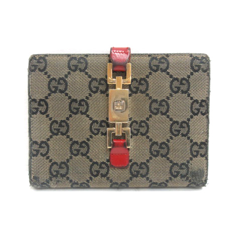 グッチ GUCCI 035・0959・2155 ジャッキー GG柄 キャンバス 二つ折り 