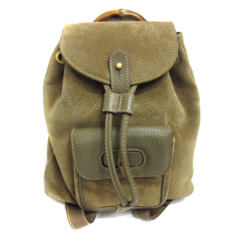 グッチ GUCCI バンブー スエード ミニ リュックサック 003・2058・0030  