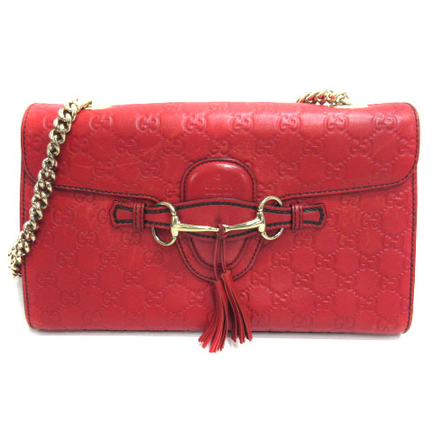 グッチ GUCCI エミリー シマ GG ホースビット ゴールドチェーン 