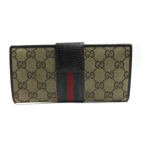 グッチ GUCCI 長財布 131847 GGキャンバス シェリーライン ホース