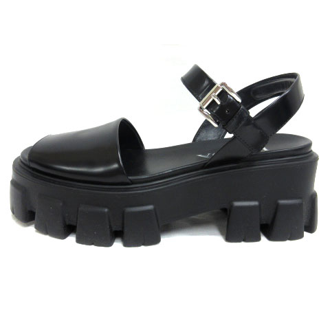 プラダ PRADA モノリス ブラッシュドレザー スポーツ サンダル 