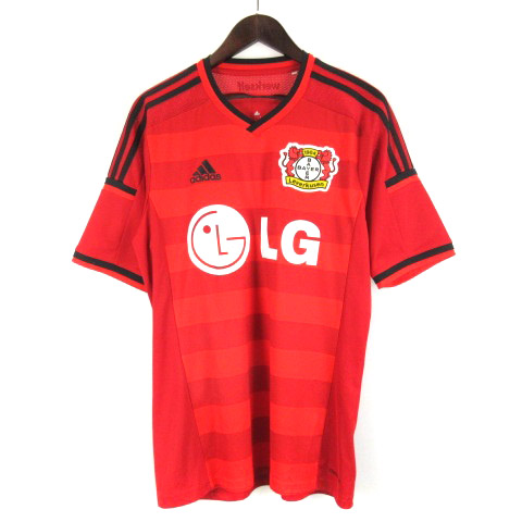 アディダス Adidas Lg レバークーゼン ユニフォーム 半袖 ボーダー Tシャツ サッカーウェア レッド L 2719e Sm0 メンズ 016 ベクトルパーク