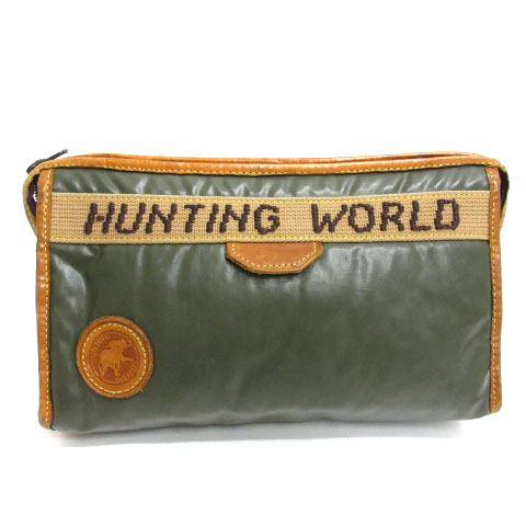美品】HUNTING WORLD ハンティングワールド セカンドバッグ バチュー