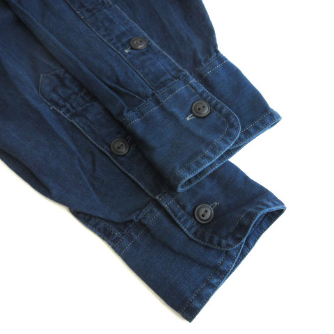 ダブルアールエル RRL デニムシャツ ハーフボタン プルオーバー 長袖