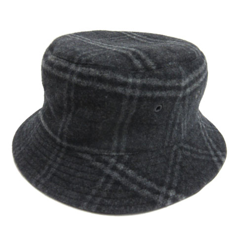 バーバリー BURBERRY チェック バケットハット ウール カシミヤ 