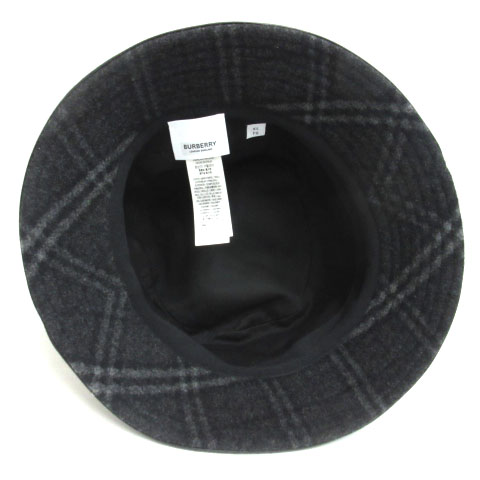 バーバリー BURBERRY チェック バケットハット ウール カシミヤ 