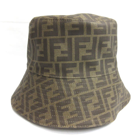 フェンディ バケットハット ズッカ柄 Lサイズ FENDI FENDI - 新品同様 FENDI フェンディ ズッカ柄 リバーシブル