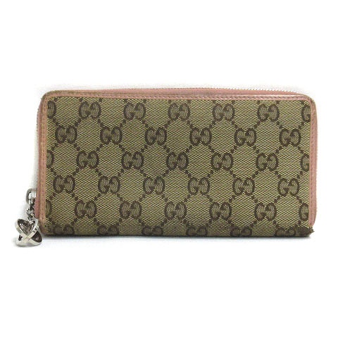 グッチ GUCCI 長財布 ラウンドファスナー GG柄 ジャガード キャンバス 