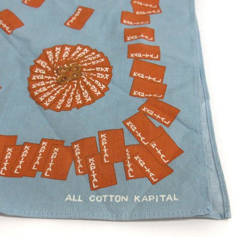 キャピタル kapital バンダナ スカーフ 総柄 ロゴ コットン