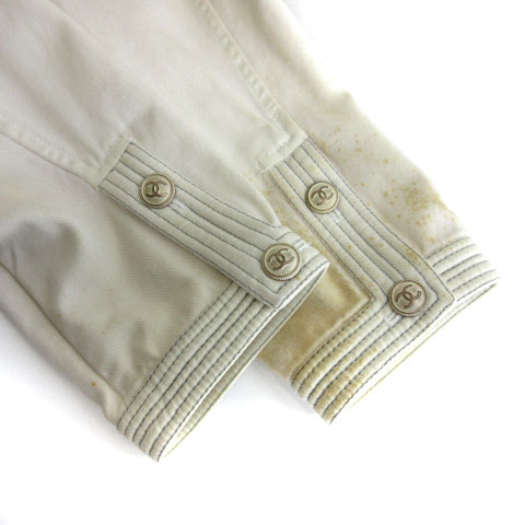 シャネル CHANEL ココマーク ボタン ノーカラー ジャケット