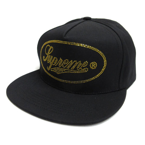 シュプリーム SUPREME 17AW Studded Script Logo 5-Pane キャップ 帽子 