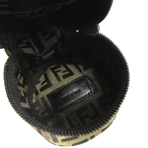 中古品】FENDI フェンディ チャーム キーホルダー ポーチ ズッカ柄