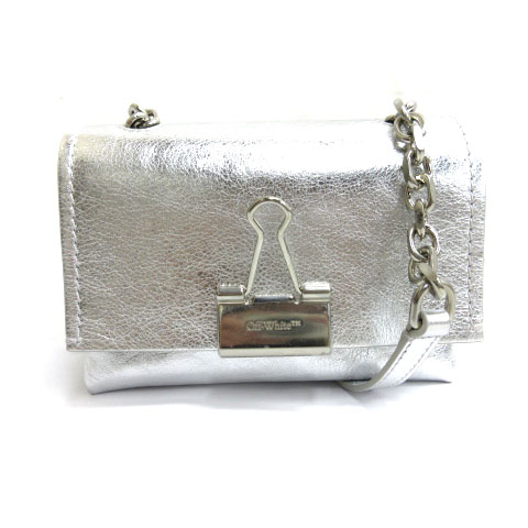 オフホワイト OFF WHITE バインダー クリップ ショルダーバッグ 