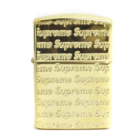 シュプリーム SUPREME 22FW Repeat Engraved Zippo Gold 