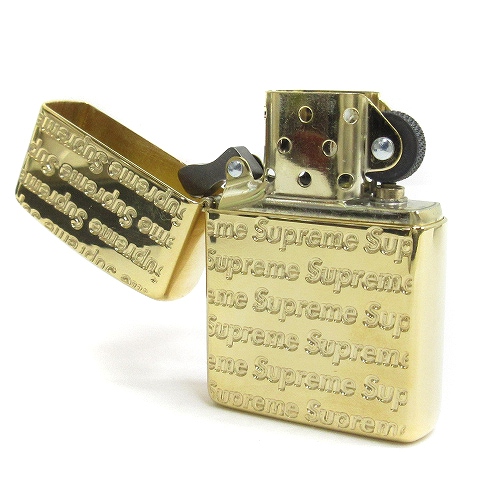 シュプリーム SUPREME 22FW Repeat Engraved Zippo Gold