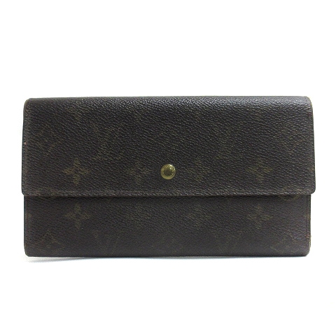 【美品】ルイヴィトン 折り財布 インターナショナル モノグラム M61215 ルイヴィトンM61215モノグラムインターナショナル財布