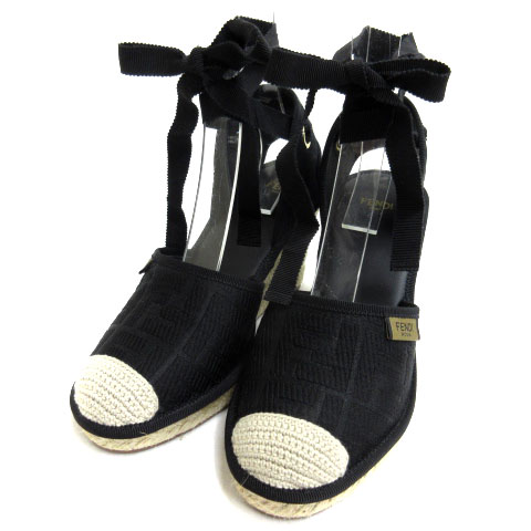 フェンディ FENDI エスパドリーユ サンダル FF ズッカ柄 グログラン  