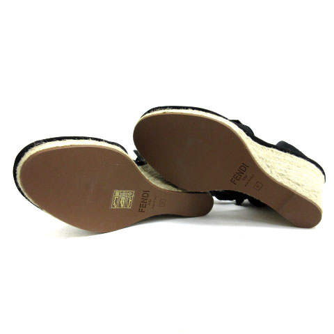 フェンディ FENDI エスパドリーユ サンダル FF ズッカ柄 グログラン  