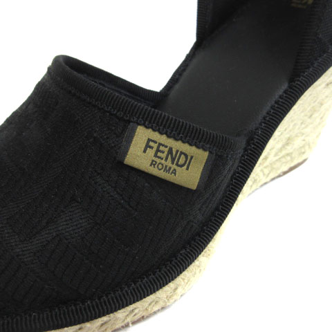 フェンディ FENDI エスパドリーユ サンダル FF ズッカ柄 グログラン  