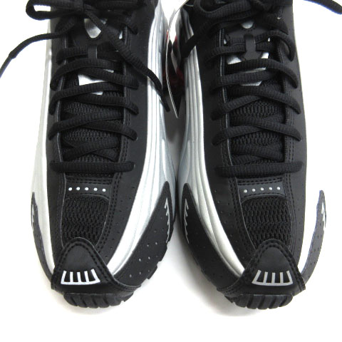 未使用品 ナイキ NIKE SHOX ショックス R4 BLACK METALLIC SILVER 