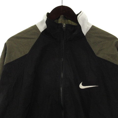 美品　NIKE ナイロン　オーバーオール　ツナギ　　カーキ　ブラック 美品 NIKE ナイロン オーバーオール ツナギ カーキ ブラック