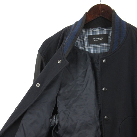 バーバリーブラックレーベル BURBERRY BLACK LABEL 袖切替 レザー 
