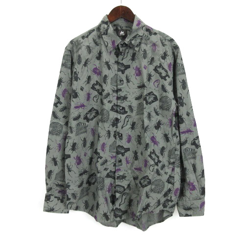 ポールスミス 柄 紫 長袖 おっきかっ シャツ Paul Smith 