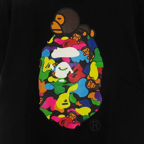 アベイシングエイプ A BATHING APE Tシャツ 半袖 丸首 プリント ロゴ