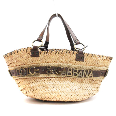 ドルチェ&ガッバーナ ドルガバ DOLCE&GABBANA かごバッグ トートバッグ  