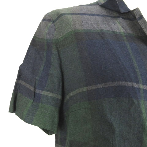 BURBERRYS 42 タータンチェック グリーン ほぼ未使用 Lサイズ 17 BURBERRYS 42 タータンチェック グリーン ほぼ未使用 Lサイズ 17