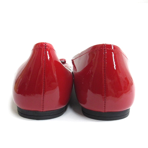 プラダ PRADA フラットシューズ パンプス リボン エナメル