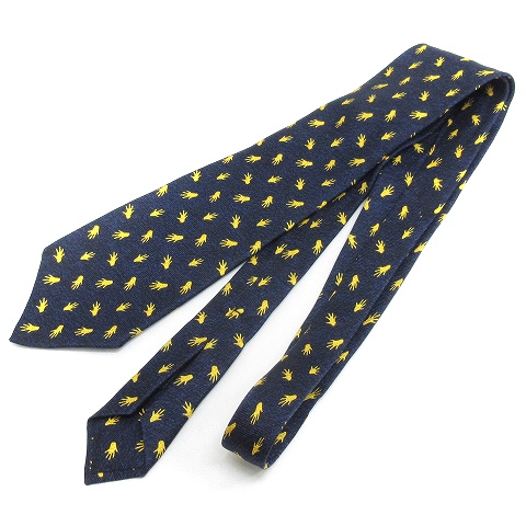 ブルガリ ネクタイ ワイドタイ セッテピエゲ 車 ハット 総柄 絹 シルク 赤 