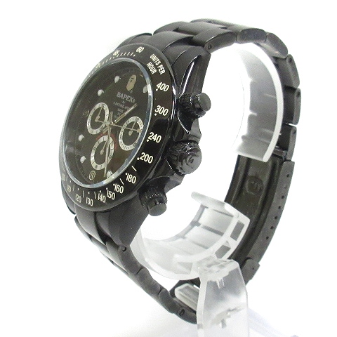 アベイシングエイプ】BAPEX 腕時計 自動巻き ブラック メンズ｜自動  