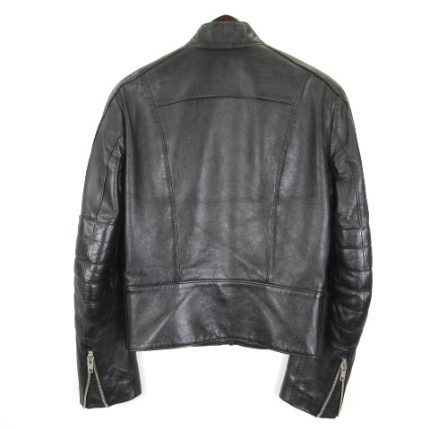 セリーヌ CELINE 19AW シングル ライダース ジャケット ラムレザー 44 
