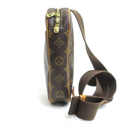 ルイヴィトン モノグラム ポシェットガンジュ ボディバッグ ブラウン  