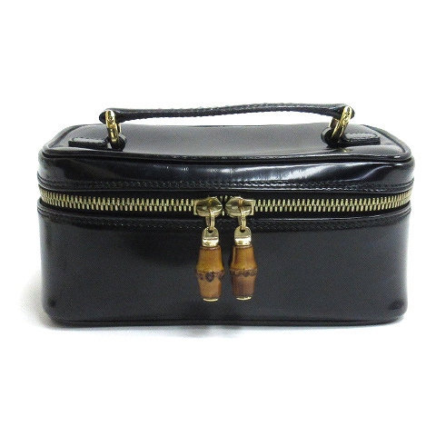 グッチ GUCCI バニティバッグ バンブー 化粧ポーチ レザー 032.1956 