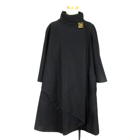 シャネル CHANEL ウール カシミヤミックス ロング ケープ調 コート  