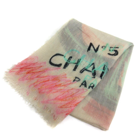シャネル CHANEL ストール スカーフ 大判 No5 ココマーク ロゴ 