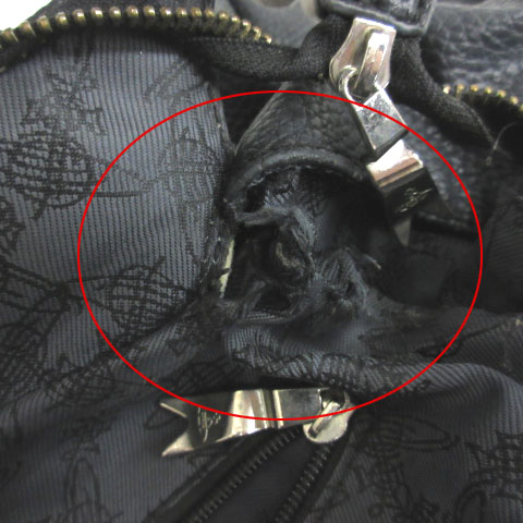 ✨ Vivienne Westwood オーブ レザーハンドバッグ ダブルジップ ヴィヴィアンウエストウッド Vivienne Westwood オーブ レザー