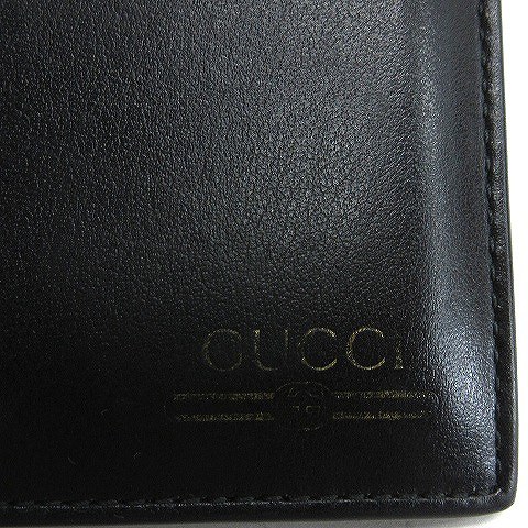 グッチ 二つ折り 財布 ロゴ レザー 黒 547586 GUCCI 横浜BLANC