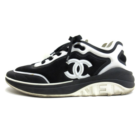シャネル CHANEL メッシュ スニーカー ローカット ココマーク CCマーク 