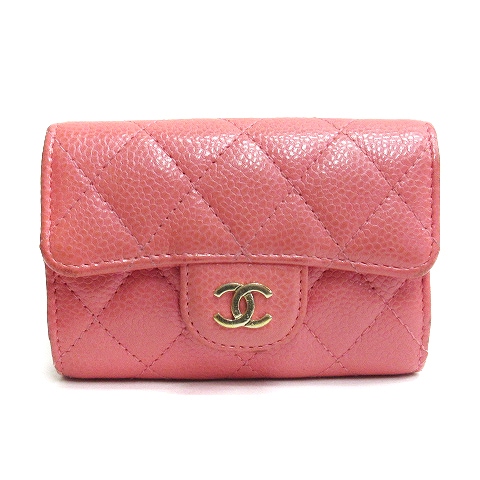 シャネル CHANEL キーケース 4連 マトラッセ ココマーク キャビア 